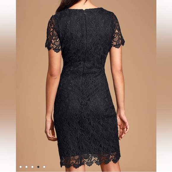 Lulu’s Quality Time Black Crochet Lace Mini Dress XS - Picture 7 of 17